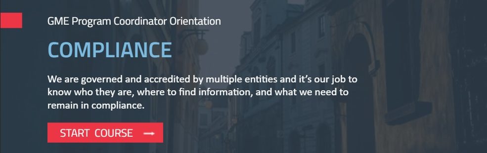 Link to course on GME Compliance